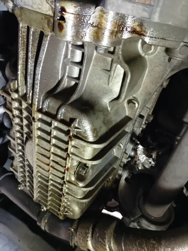 Fuga de aceite en el cárter del motor