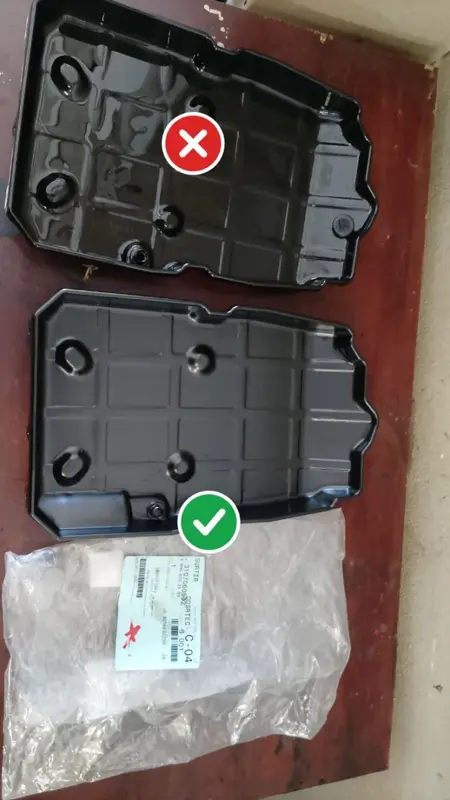 Cárter de transmisión nuevo instalado